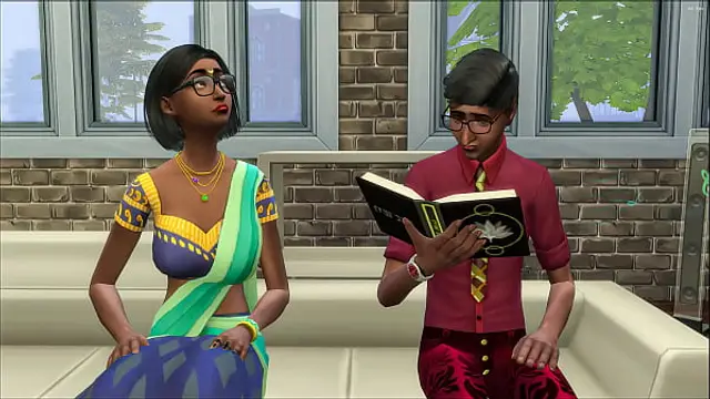 step Sister helps her stepbrother have sex for the first time in his life so that he doesn't study so much - indian first time sex