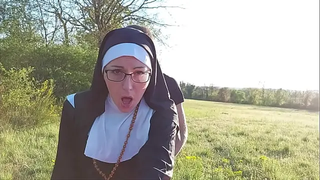 This nun gets her ass filled with cum before she goes to church &excl;&excl;