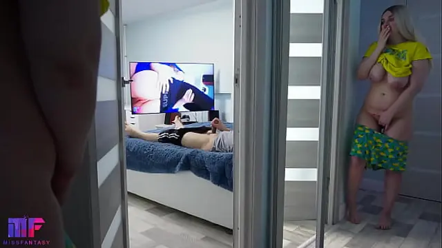 Stepdaughter spying on stepdad part 2
