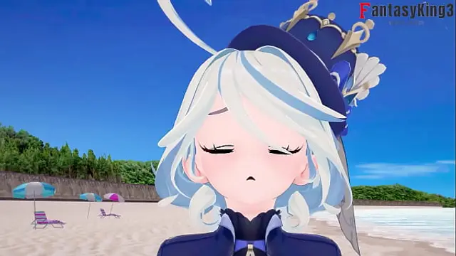 Furina fucking in the beach &vert; Genshin impact &vert; Full on RED