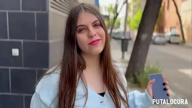 PutaLocura - Beautiful Spanish chubby with blue eyes is caught by Torbe and swallows his milk