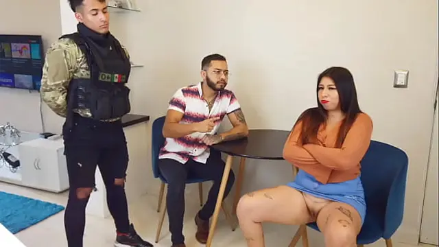 Seducing the bodyguard that my husband's cuckold gave me&comma; he catches us fucking&excl;