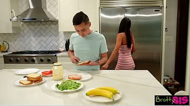 Bitchy Isa Bella Sucks Stepbro Deepthroat Then Begs "Cum On My Face" After Rough Doggy