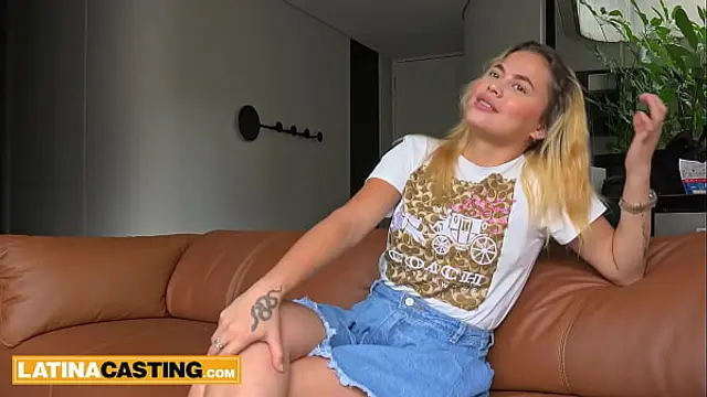 Blonde Latina Teen Hot Lingerie Show Makes Casting Producers Cock Hard