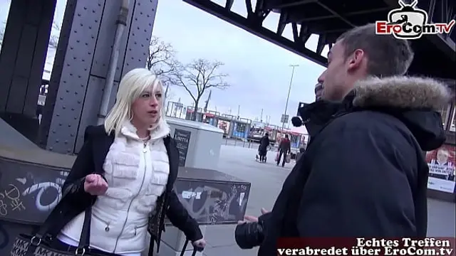 ARROGANT GERMAN BLONDE IS CONVINCED TO SEX WHEN FLIRTING