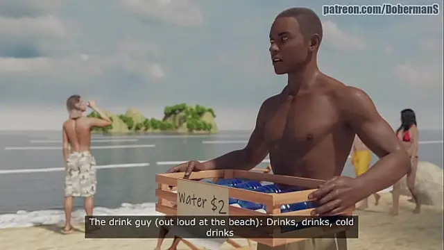 Cheating on the beach&period; She loves big black cocks