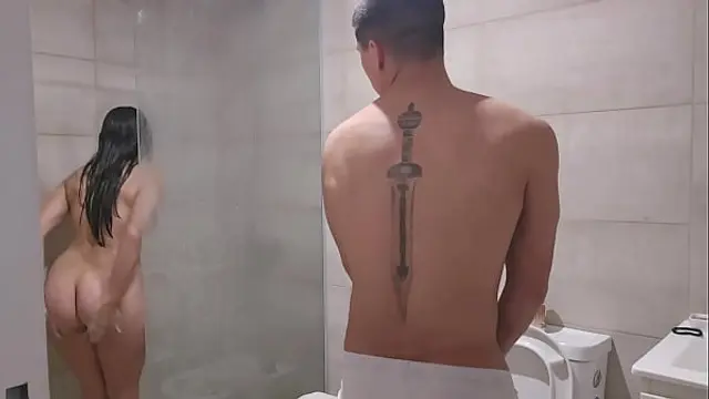 I hide the towel from my stepsister just as an excuse to fuck her hard&period;