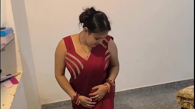 Hardcore chudai non stop red saree