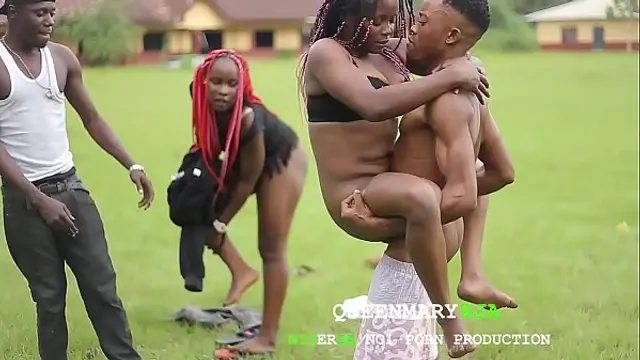 Two Sharp guys fucked two fitness instructors &lpar;foursome&rpar; at the sports stadium while on fitness workout&period;