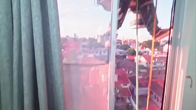 Penetrating my stepdaughter's ass when suddenly a window cleaner appears and catches us having sex&period; She got very nervous but got too excited and we continued fucking&period; Casual voyeur moment&period; Stepdad opens the curtains so the cleaner can see how they fu