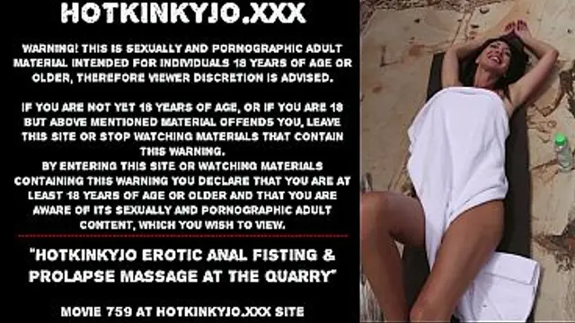 Hotkinkyjo erotic anal fisting &amp; prolapse massage at the quarry
